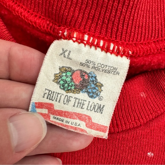 Vintage Christmas Holiday Ugly Sweater Sweatshirt Ho Ho Ho USA XL - Picture 9 of 13